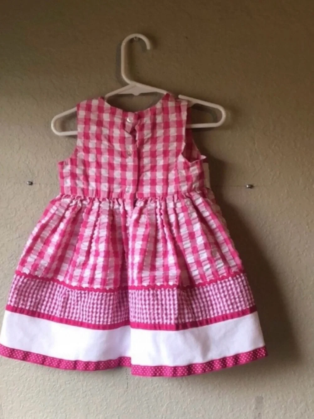 Youngland Vintage 90’s Sleeveless Pink Gingham Dress Classic Baby Girls 24 Month